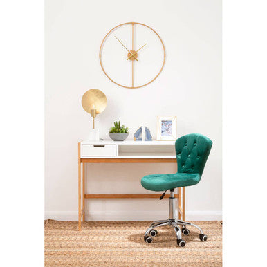 Orsina Beauly Metal Wall Clock – Modern Gold Finish Round Open Frame