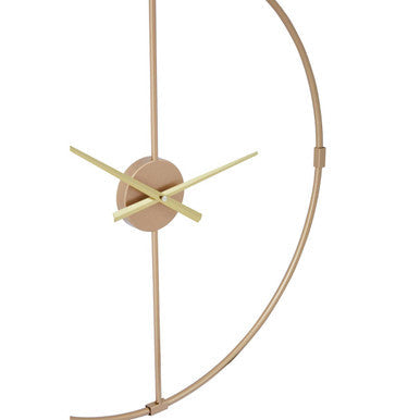Orsina Beauly Metal Wall Clock – Modern Gold Finish Round Open Frame