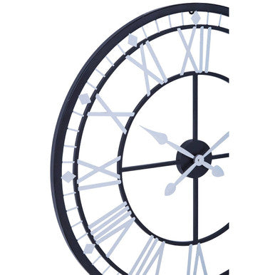 Orsina Vitus Skeletal Wall Clock | Oversized Black Roman Numeral