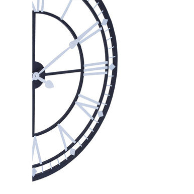 Orsina Vitus Skeletal Wall Clock | Oversized Black Roman Numeral