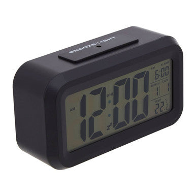 Orsina Camran Black LCD Digital Clock – Modern Minimalist Desk Timepiece