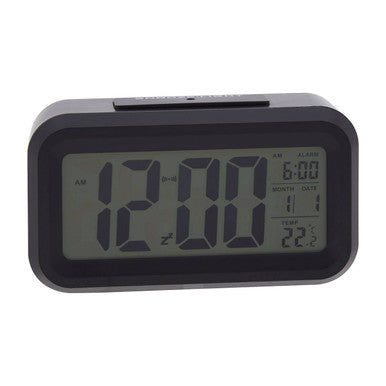 Orsina Camran Black LCD Digital Clock – Modern Minimalist Desk Timepiece