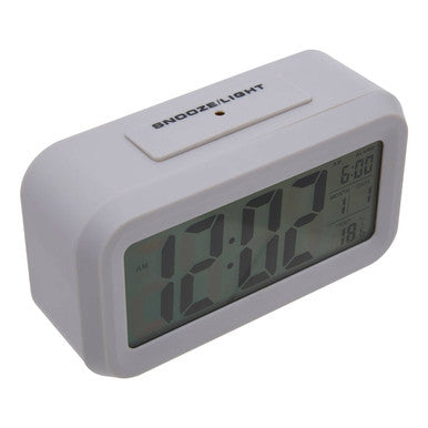 Orsina Camran LCD Digital Clock – Modern Grey Minimalist Desk Clock