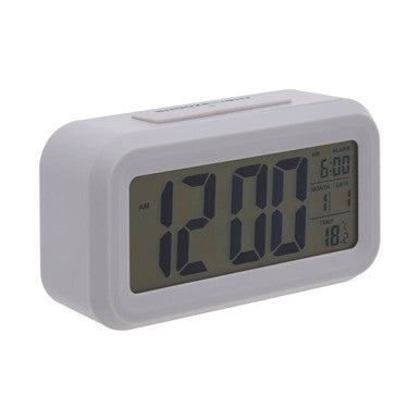 Orsina Camran LCD Digital Clock – Modern Grey Minimalist Desk Clock