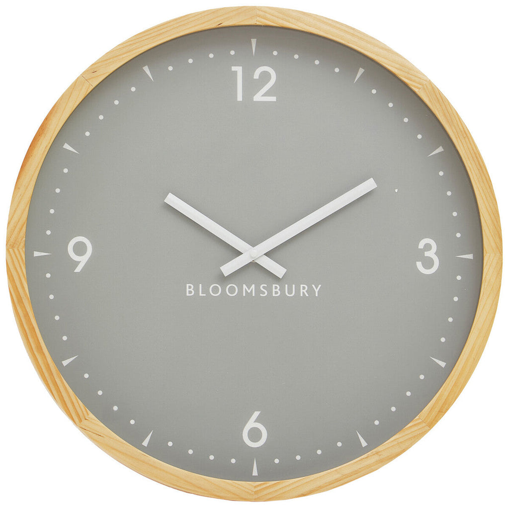 Orsina Vitus Grey Wall Clock – Modern Round Minimalist Timepiece