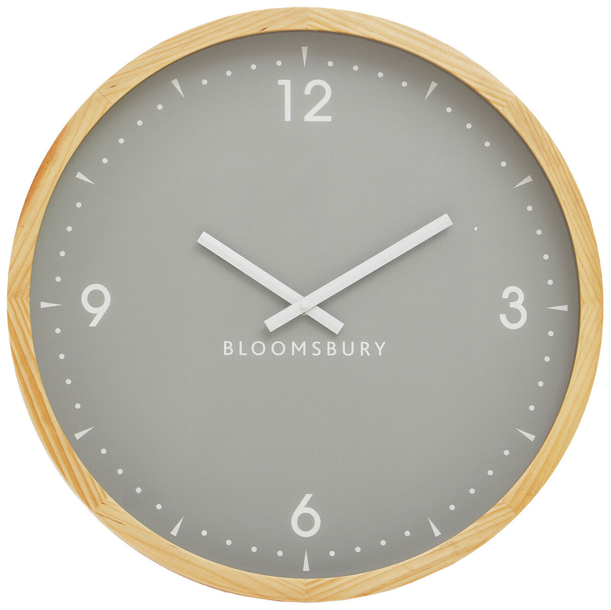 Orsina Vitus Grey Wall Clock – Modern Round Minimalist Timepiece