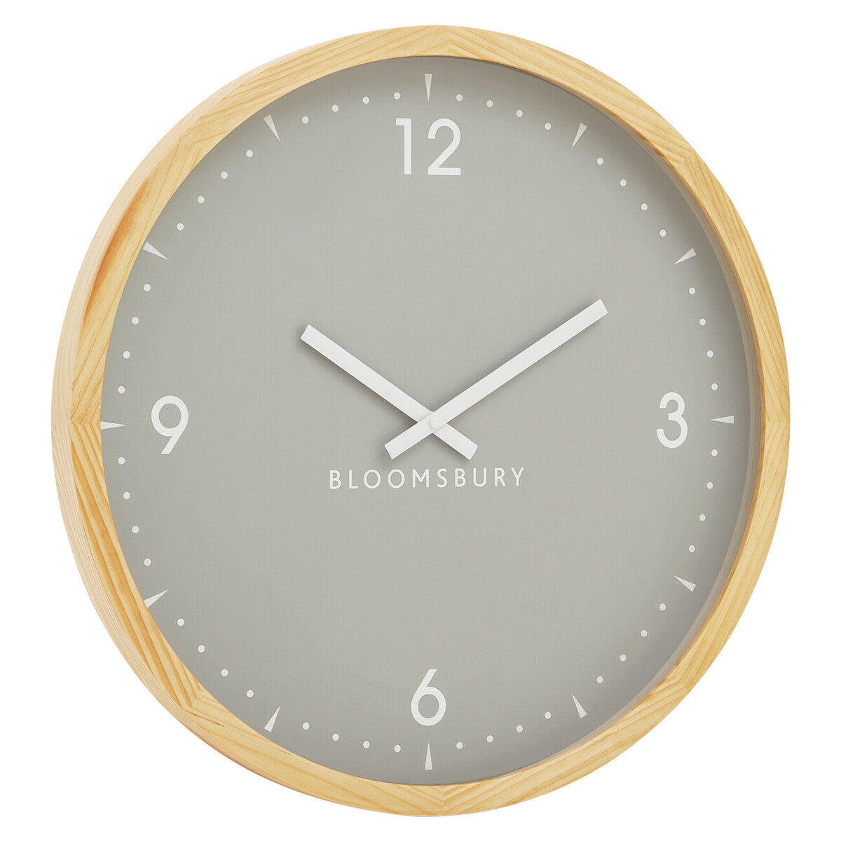Orsina Vitus Grey Wall Clock – Modern Round Minimalist Timepiece
