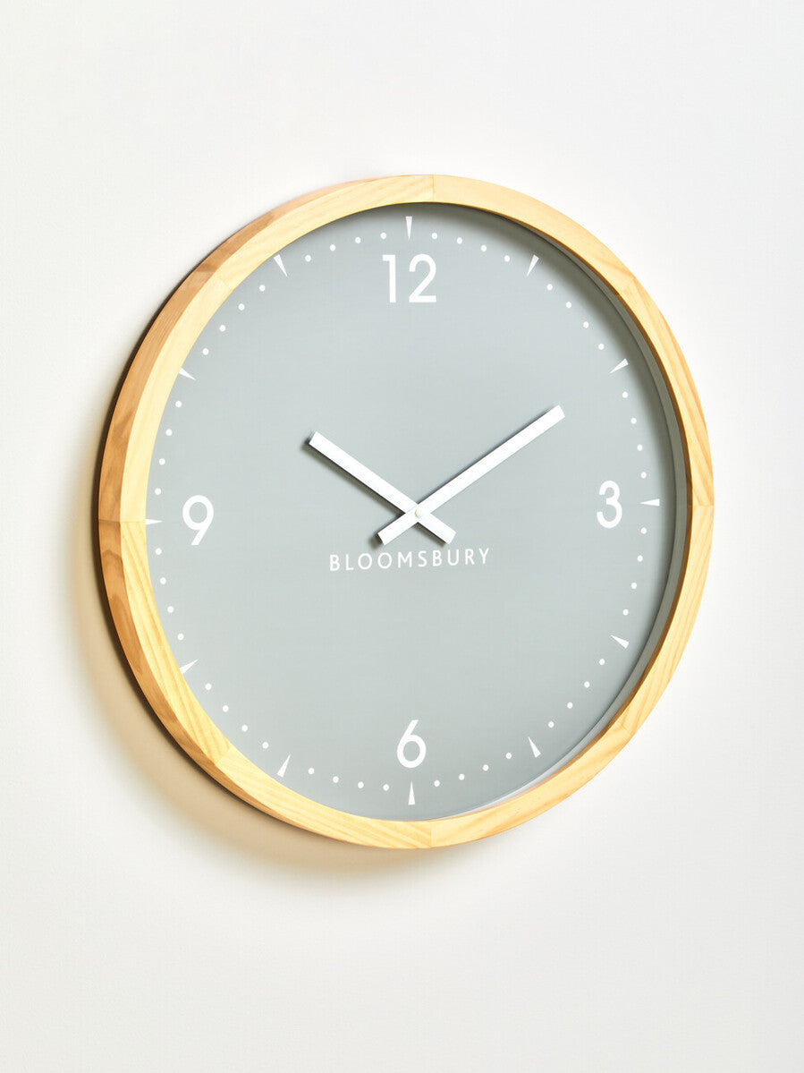 Orsina Vitus Grey Wall Clock – Modern Round Minimalist Timepiece