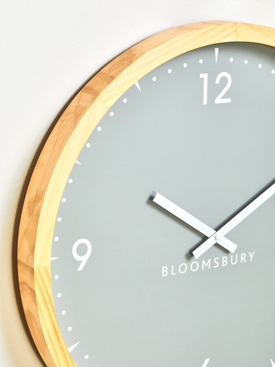 Orsina Vitus Grey Wall Clock – Modern Round Minimalist Timepiece