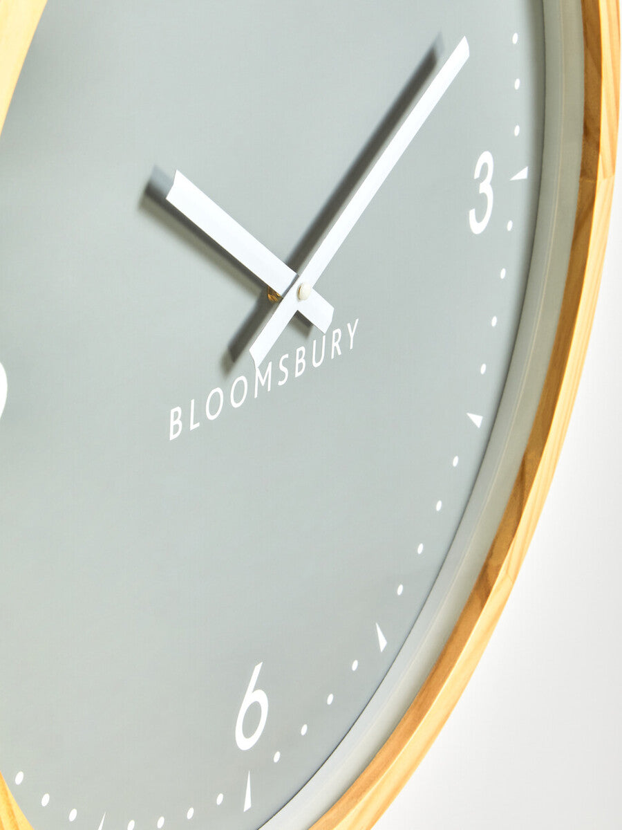 Orsina Vitus Grey Wall Clock – Modern Round Minimalist Timepiece