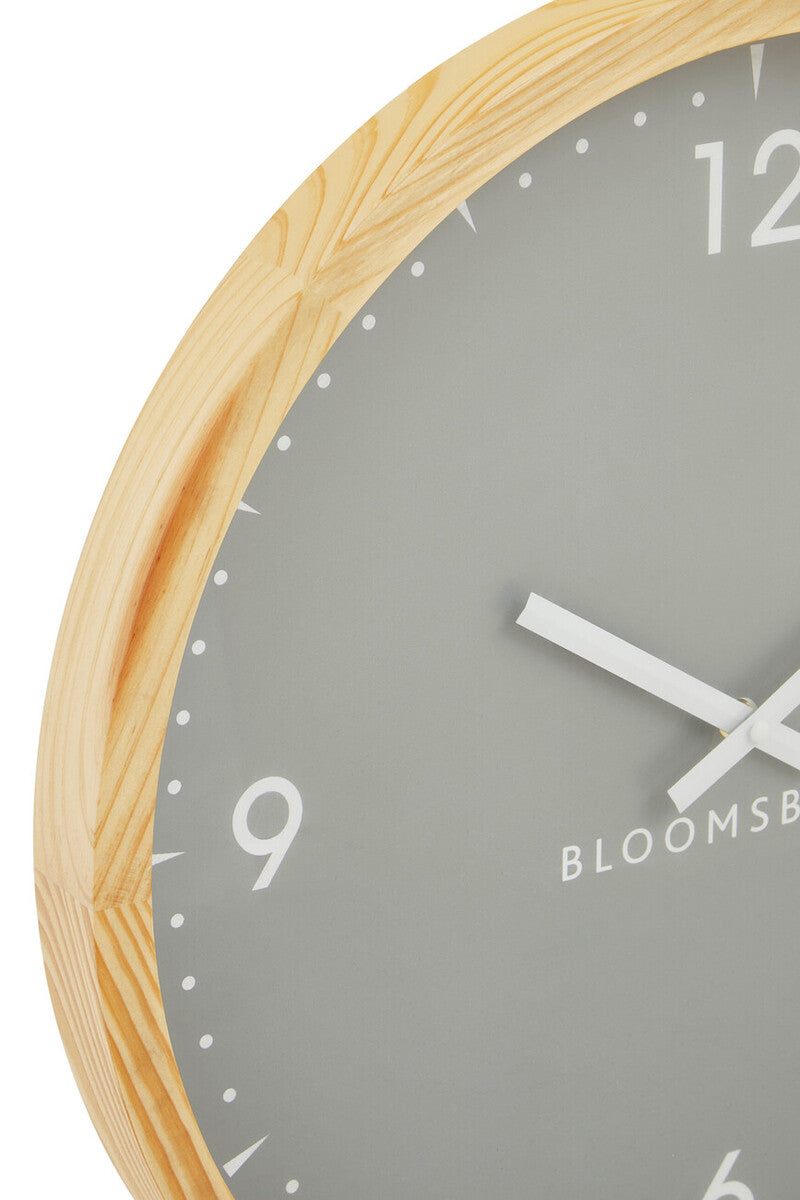 Orsina Vitus Grey Wall Clock – Modern Round Minimalist Timepiece