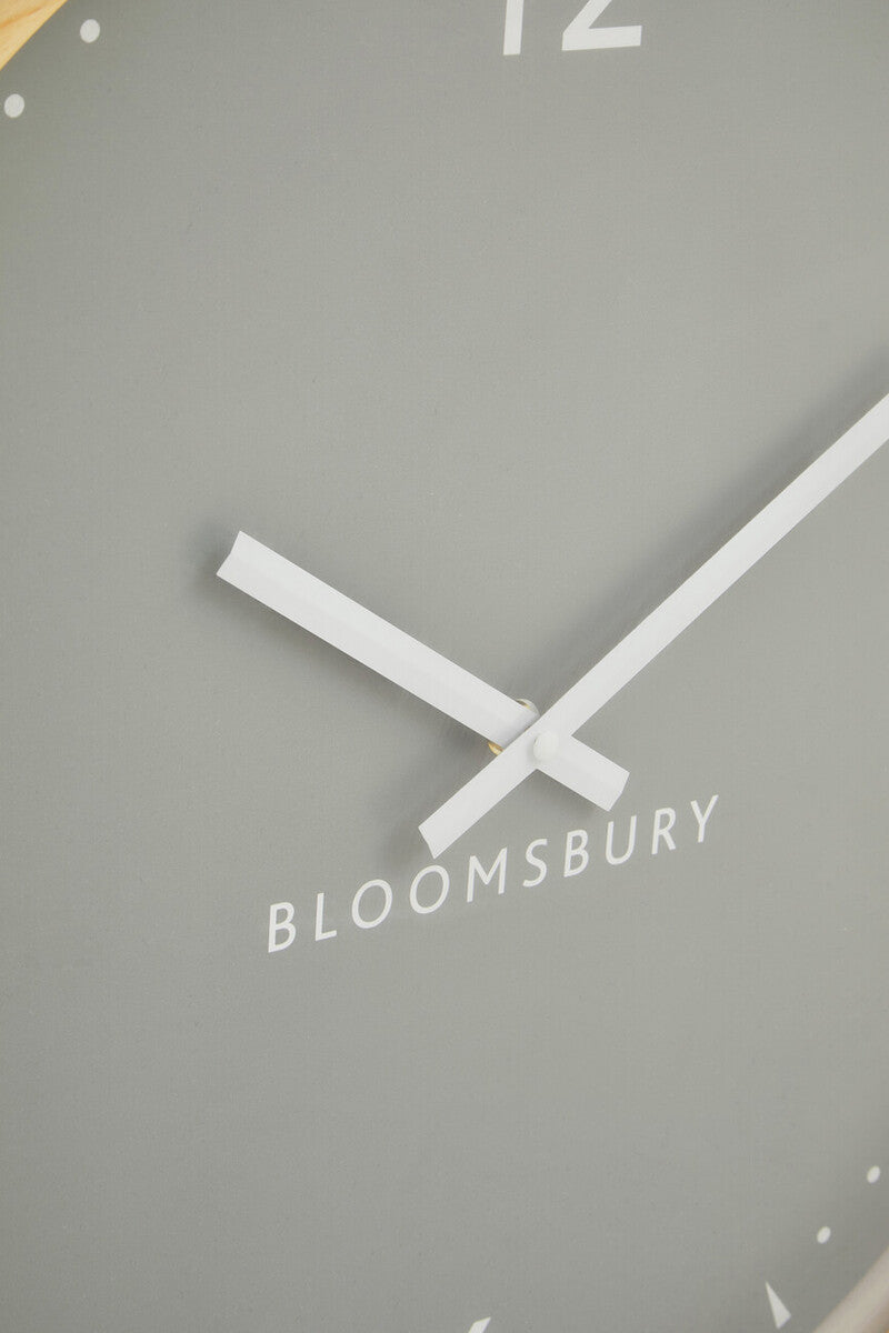 Orsina Vitus Grey Wall Clock – Modern Round Minimalist Timepiece