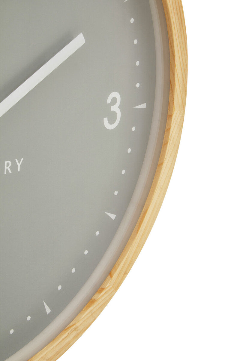 Orsina Vitus Grey Wall Clock – Modern Round Minimalist Timepiece