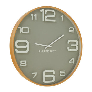 Orsina Vitus Large Wall Clock – Modern Nordic Wood and Glass Design