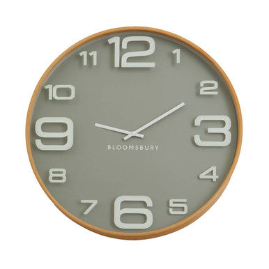 Orsina Vitus Large Wall Clock – Modern Nordic Wood and Glass Design