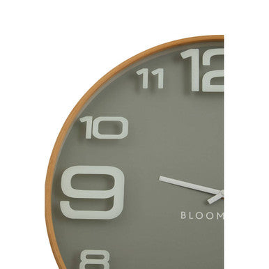 Orsina Vitus Large Wall Clock – Modern Nordic Wood and Glass Design