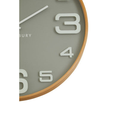 Orsina Vitus Large Wall Clock – Modern Nordic Wood and Glass Design