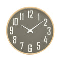 Orsina Vitus Black Wall Clock – Modern Round Design with Natural Trim