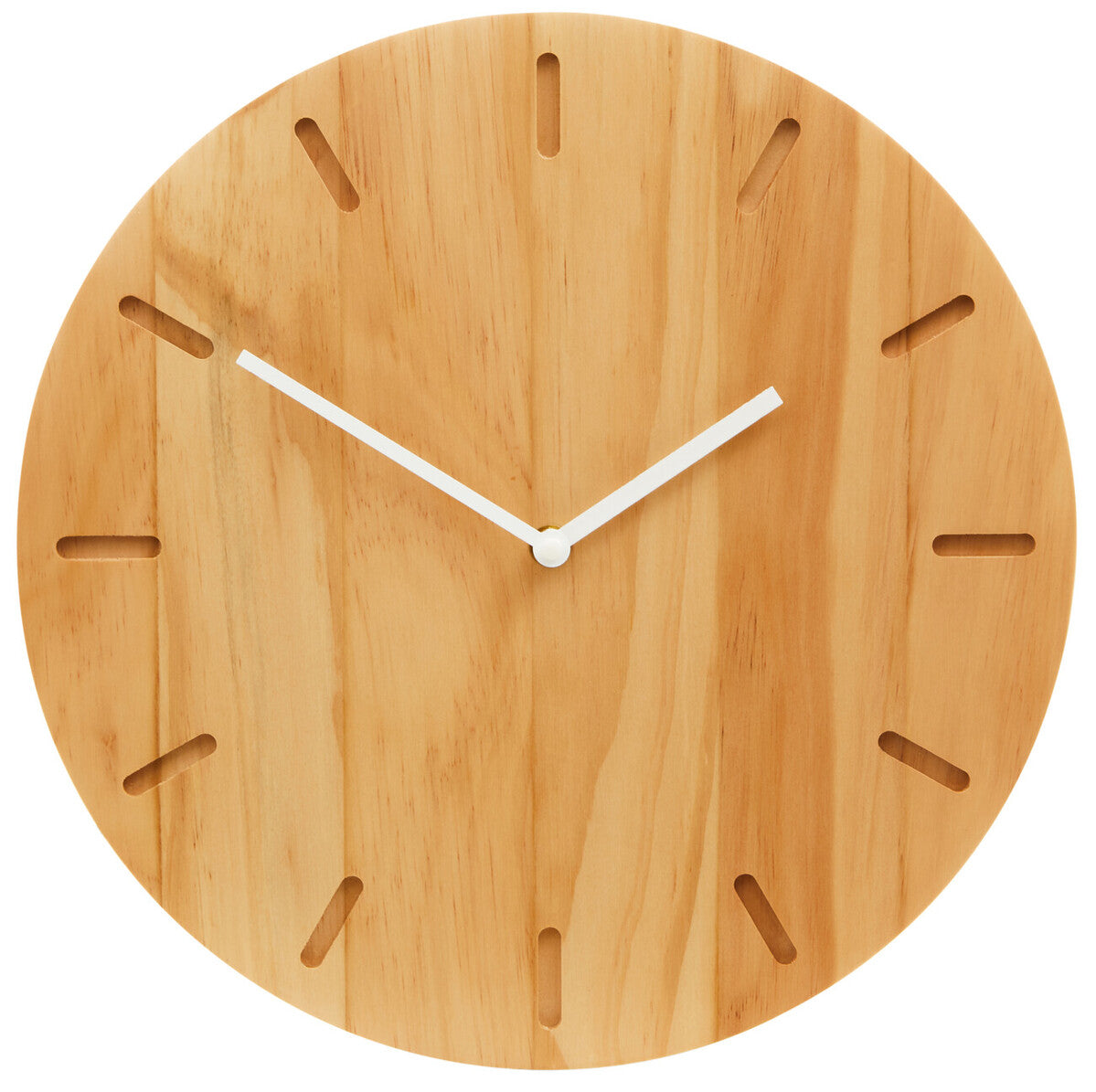 Orsina Vitus Modern Wall Clock – Natural Oak Wood Finish, 12-Inch