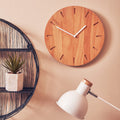 Orsina Vitus Modern Wall Clock – Natural Oak Wood Finish, 12-Inch