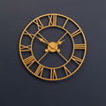 Orsina Vitus Gold Wall Clock – Modern Open Face Metal Timepiece