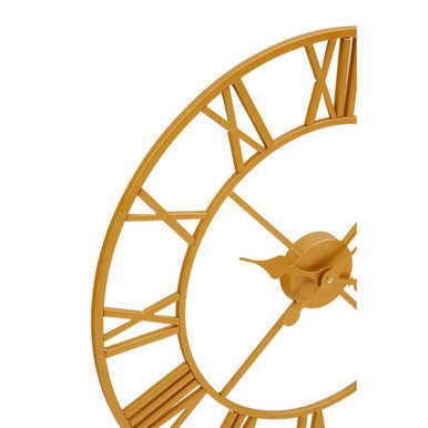 Orsina Vitus Gold Wall Clock – Modern Open Face Metal Timepiece