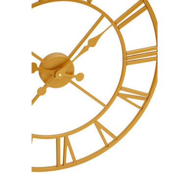 Orsina Vitus Gold Wall Clock – Modern Open Face Metal Timepiece