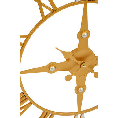 Orsina Vitus Wall Clock – Gold and Silver Vintage Metallic Decor