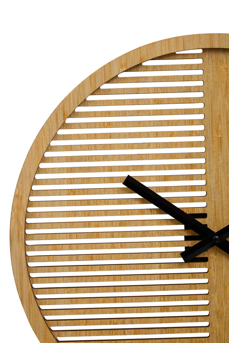 Orsina Vitus Small Wall Clock – Modern Wood Effect with Cutout Dial