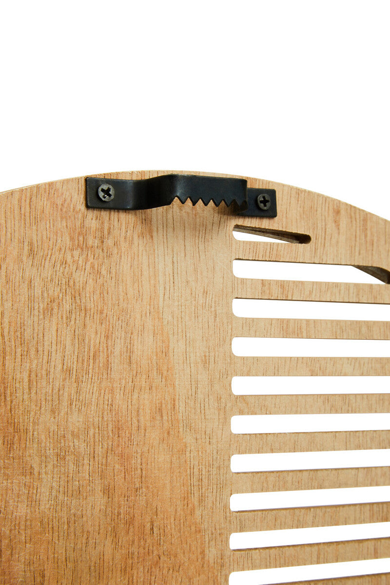 Orsina Vitus Small Wall Clock – Modern Wood Effect with Cutout Dial