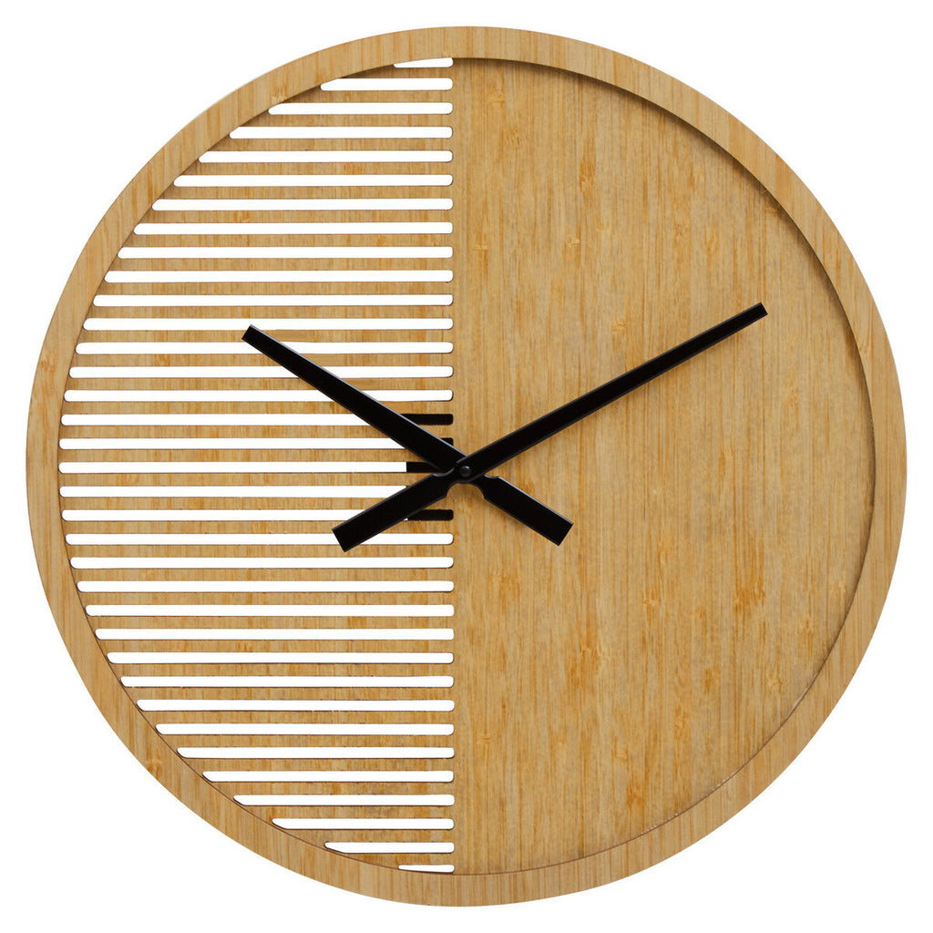 Orsina Vitus Large Wooden Wall Clock – Modern Minimalist Round Decor