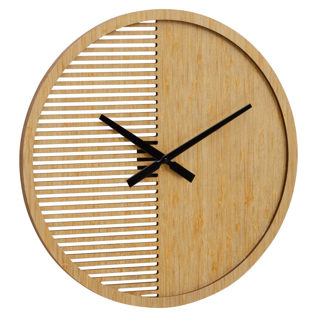 Orsina Vitus Large Wooden Wall Clock – Modern Minimalist Round Decor
