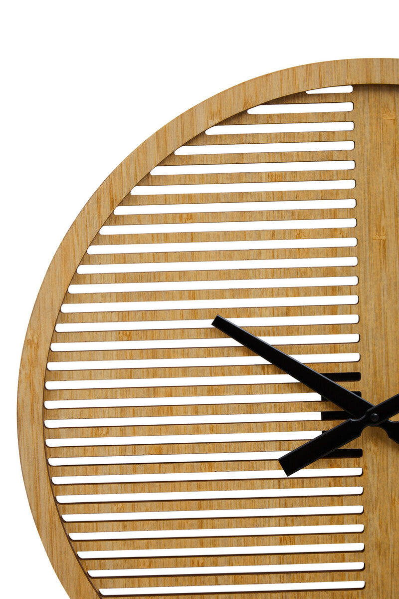 Orsina Vitus Large Wooden Wall Clock – Modern Minimalist Round Decor