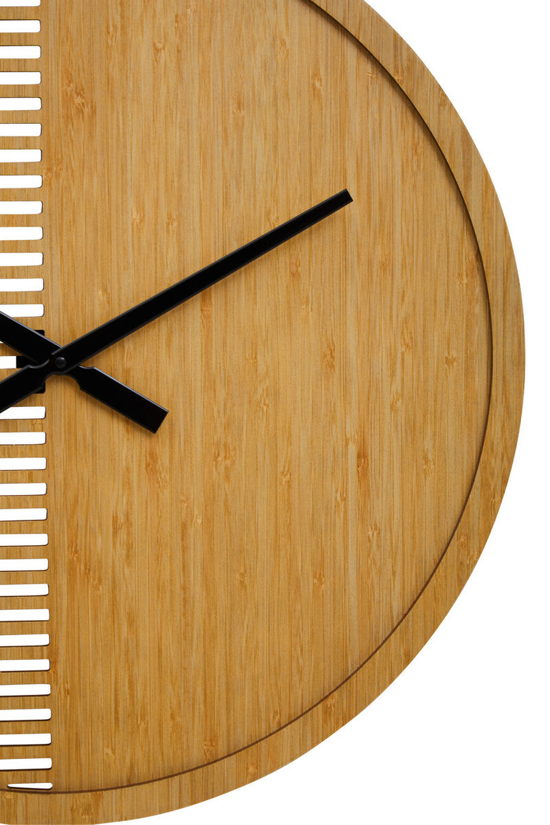 Orsina Vitus Large Wooden Wall Clock – Modern Minimalist Round Decor