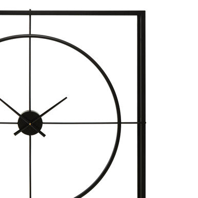 Orsina Trinity Wall Clock – Modern Black Finish Minimalist Timepiece