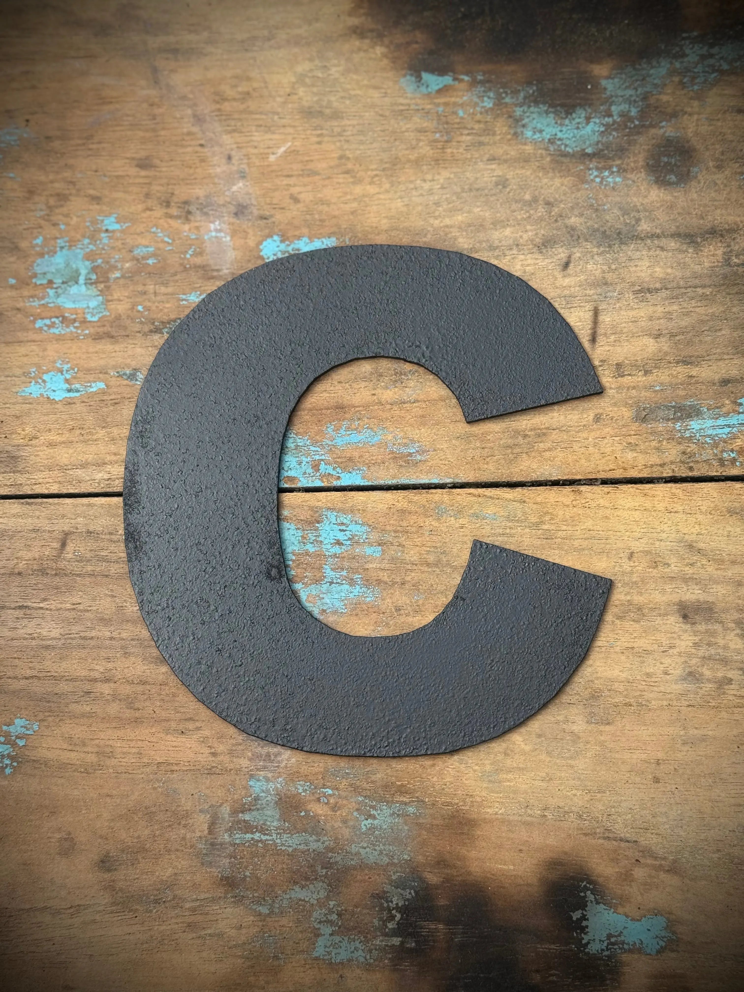 Rustic Black Metal Letters – Industrial Steel Wall Decor by Rustic Warehouse