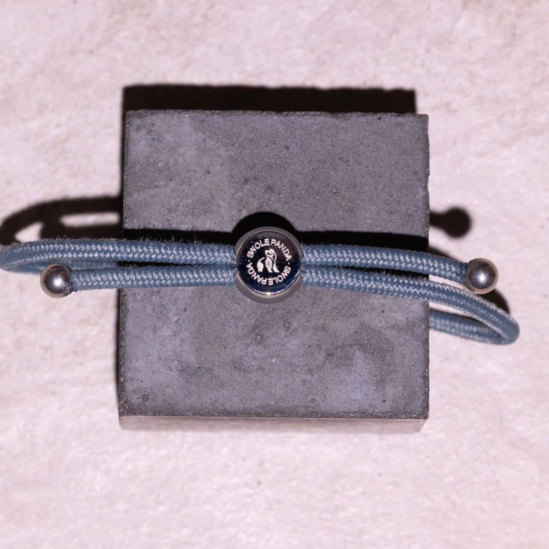 Swole Panda Grey Rope Bracelet – Recycled Ocean Plastic Unisex Jewelry