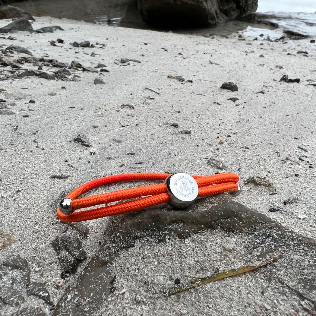 Swole Panda Tangerine Orange Recycled Rope Bracelet | Sustainable Unisex