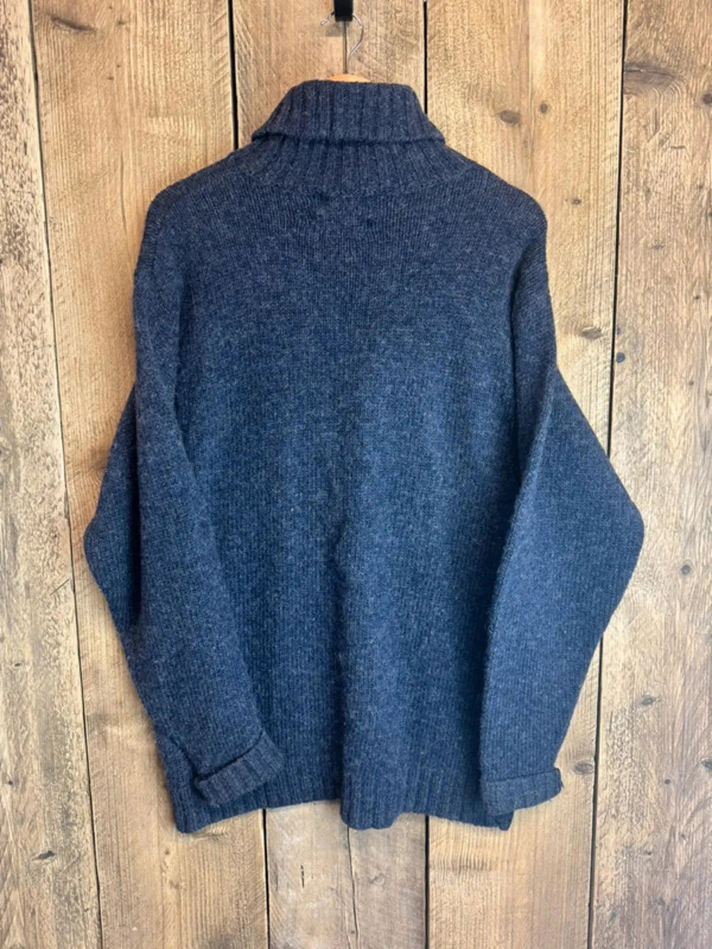 Original 1990s Henri Lloyd 100% wool oversized roll neck jumper sweater medium