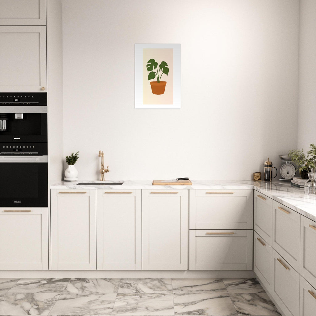 Minimalist Monstera Plant Print – Boho Botanical Wall Art