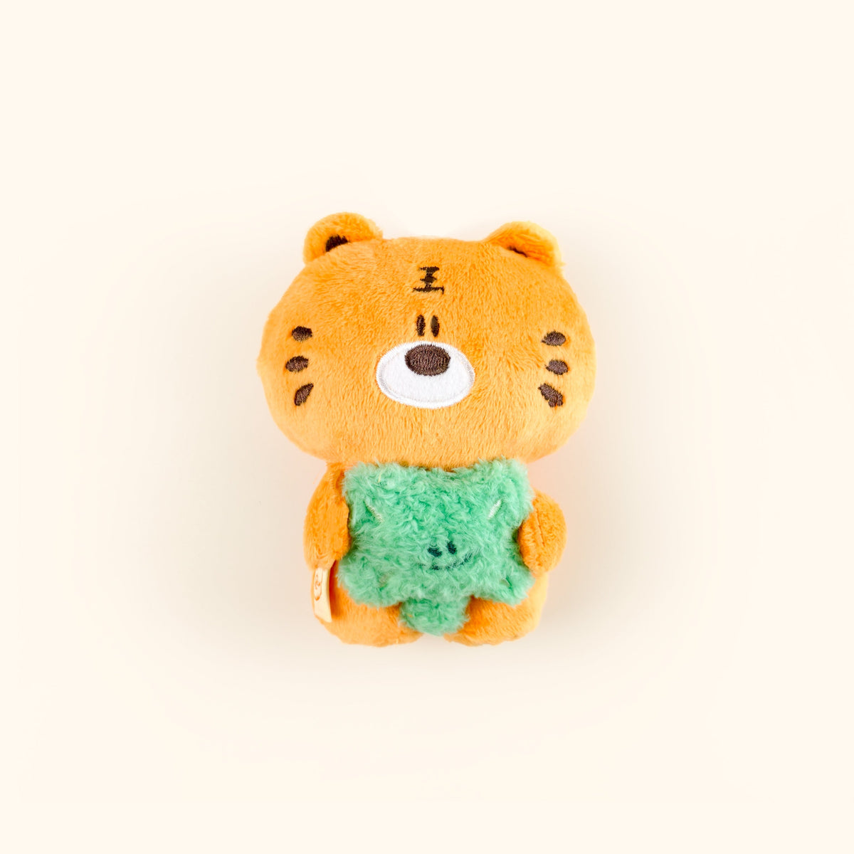 Tiger Peanut & Clover Bag Charm – Plush Keychain by Fickle Plan