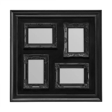 Orsina Maren Multi Photo Frame – 4 Opening Black Plastic Wall Collage