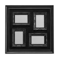 Orsina Maren Multi Photo Frame – 4 Opening Black Plastic Wall Collage