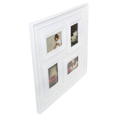 Orsina Maren White Multi Photo Frame – 4 Opening Modern Collage Display