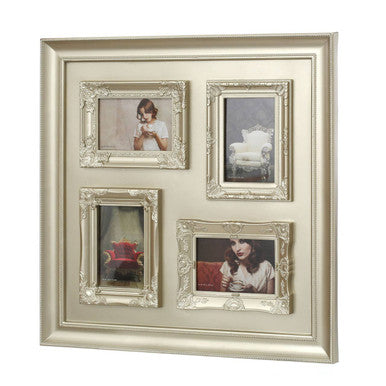 Orsina Maren Vintage Champagne 4 Photo Frame | Ornate Multi-Photo Display