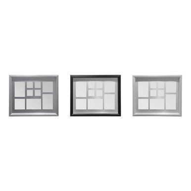 Orsina Maren Silver 9 Photo Multi Collage Frame | Modern Wall Decor