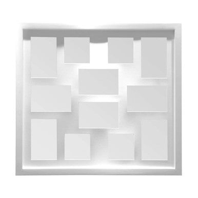 Orsina Maren White Multi Photo Frame – 12 Opening Gallery Wall Display