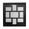 Orsina Maren Black Polyresin 9 Multi Photo Frame | Modern Wall Gallery