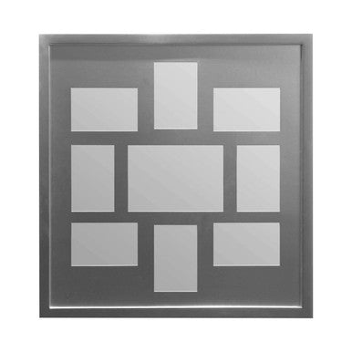 Orsina Maren Silver 9-Aperture Rectangular Multi Photo Collage Frame