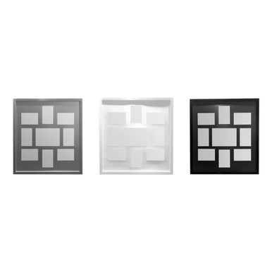 Orsina Maren Silver 9-Aperture Rectangular Multi Photo Collage Frame